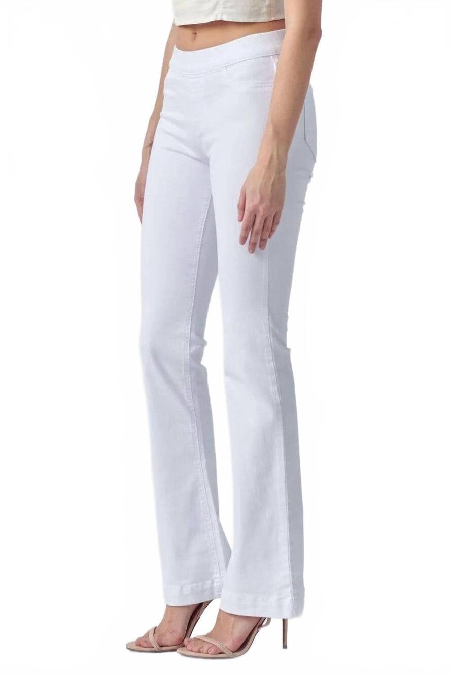 NEW CELLO mid rise pull on flare jeggings in white